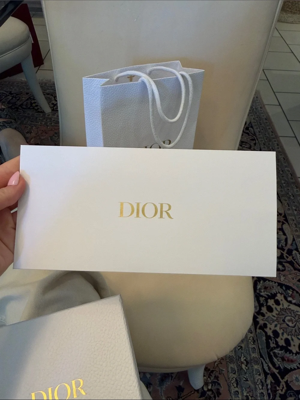 Dior Bag, Box, Ribbon, envelope, Tissue and Pillow
